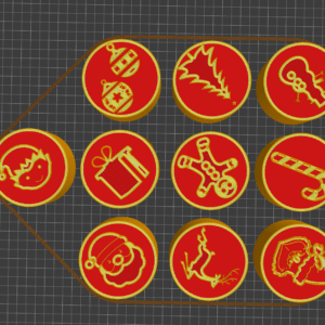 Christmas Sensory Dough Stamps 10 Piece Set