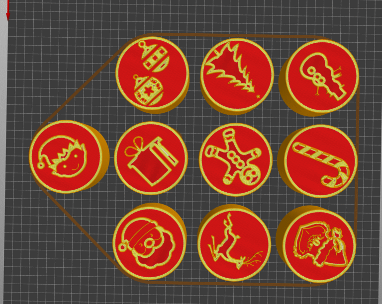 Christmas Sensory Dough Stamps 10 Piece Set